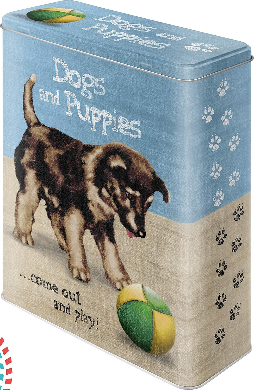 Nostalgic-Art Caja de almacenamiento retro XL, 4 l, Comida para perros - idea de regalo para dueños de perros, caja de almacenamiento de comida seca, diseño vintage Cajas de almacenamiento de alimentos Naty Shop Perros y cachorros