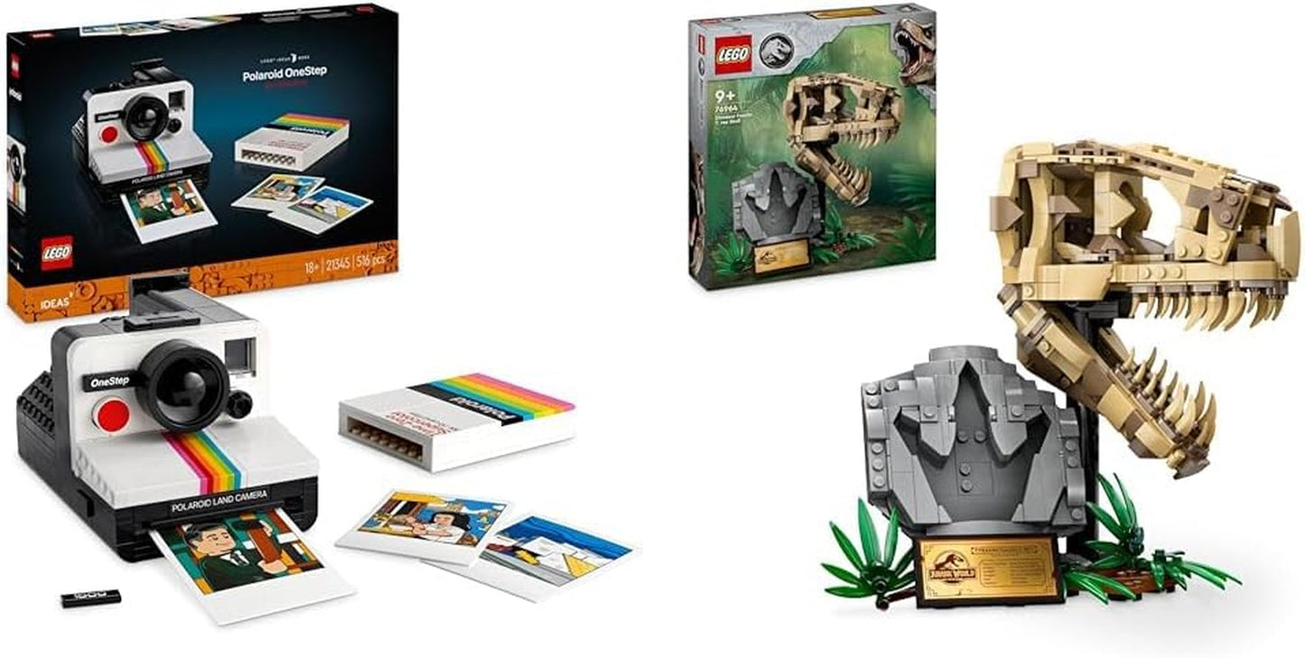 LEGO Ideas Juego de cámara Polaroid Onestep SX-70 para adultos, coleccionable con detalles auténticos, actividad creativa, regalos de fotografía para mujeres, hombres, él, ella y adolescentes 21345 Juegos de construcción Besuche den LEGO-Store Dinosaur Fossil Pack