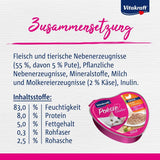 Vitakraft Poésie Création, comida húmeda para gatos, comida húmeda para gatos en salsa, con pavo en salsa de queso, multipack, sin azúcares ni cereales añadidos (15 x 85g)