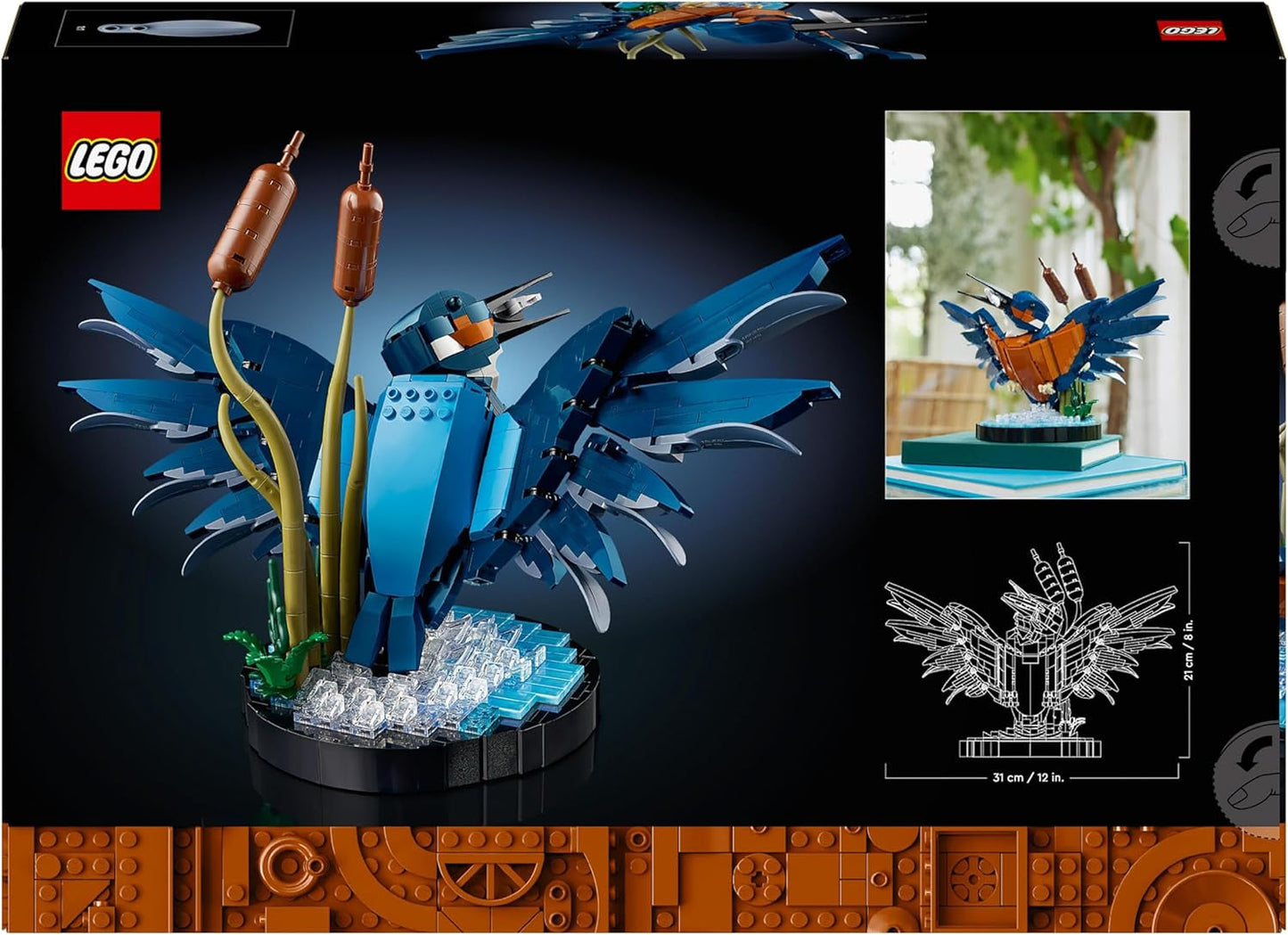 LEGO Icons Set de Construcción Modelo Martín Pescador para Adultos, Figura de Pájaro para Salón u Oficina, Decoración para el Hogar y la Oficina, Regalo para Amantes de las Aves y Ornitólogos, Mujeres y Hombres 10331 Juegos de Construcción Besuche den LEGO-Store