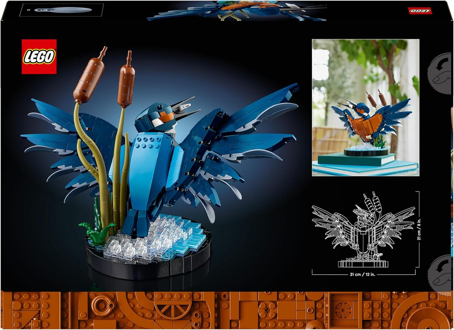 LEGO Icons Set de Construcción Modelo Martín Pescador para Adultos, Figura de Pájaro para Salón u Oficina, Decoración para el Hogar y la Oficina, Regalo para Amantes de las Aves y Ornitólogos, Mujeres y Hombres 10331 Juegos de Construcción Besuche den LEGO-Store