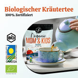 VITSTORM® BIO TEE Mom & Kids - Té para mujeres y lactancia - Rooibos, manzana, hinojo, melisa, alquimilla, fresa - Té relajante - Afrutado y delicioso - Sin cafeína - Té de hierbas 100 g