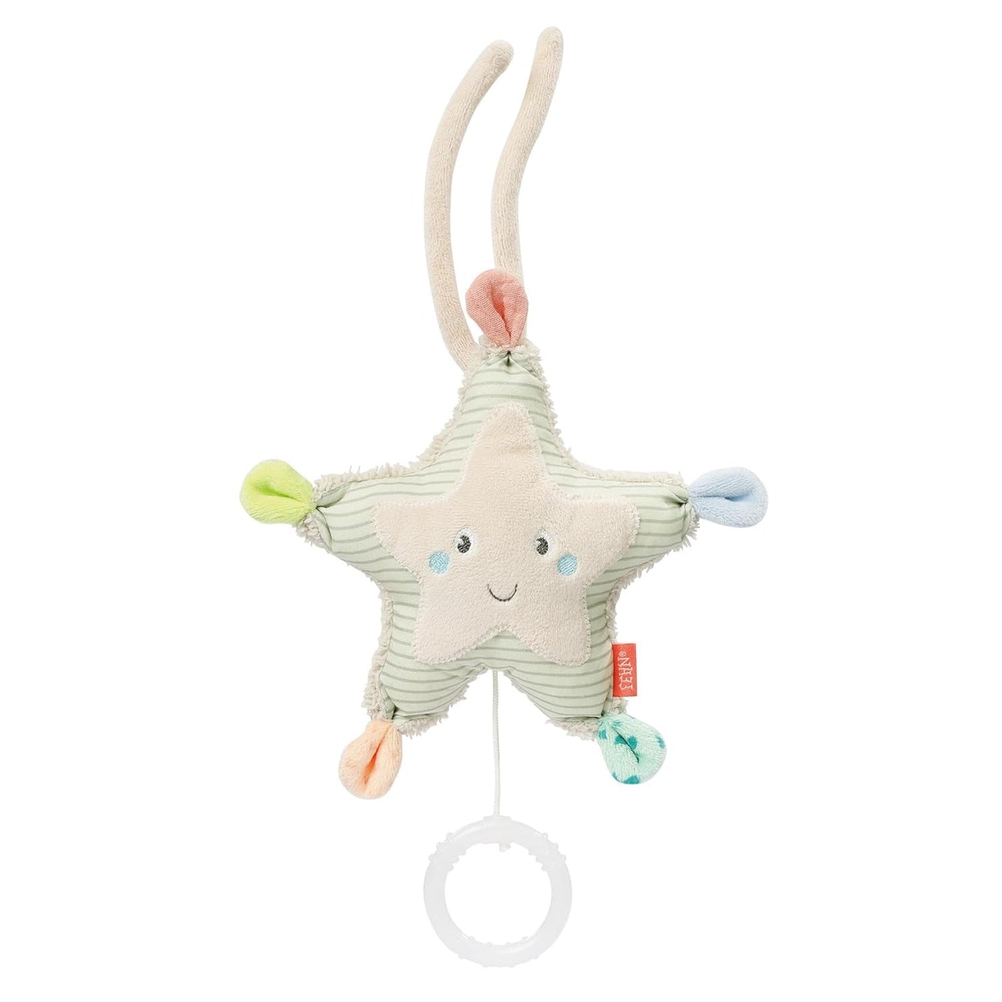 Caja de música Fehn oveja para dormir - peluche con accesorio - canción para dormir "Canción de cuna de Brahms" - juguete infantil para viajar y en casa - juguetes musicales para bebés y niños Juguetes Bebe Naty Shop Starfish