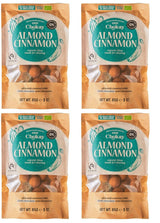 Juego de 4 bocados orgánicos - Almendras con canela/Almendras con canela en chocolate amargo belga/Sin azúcar añadido, sin edulcorantes/VEGANO Y DE COMERCIO JUSTO / 4 x 85 g