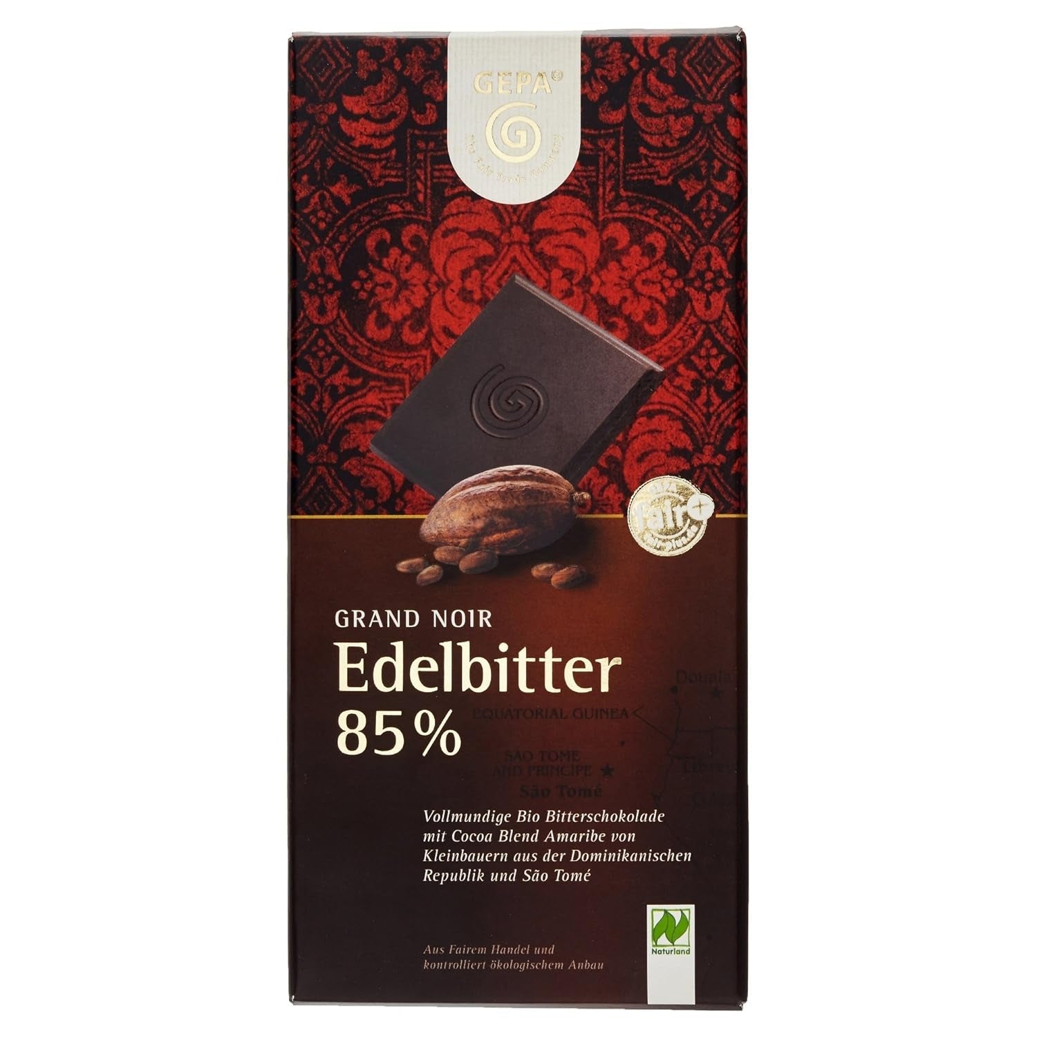 Bitter Grand Noir orgánico, 85%, 100g