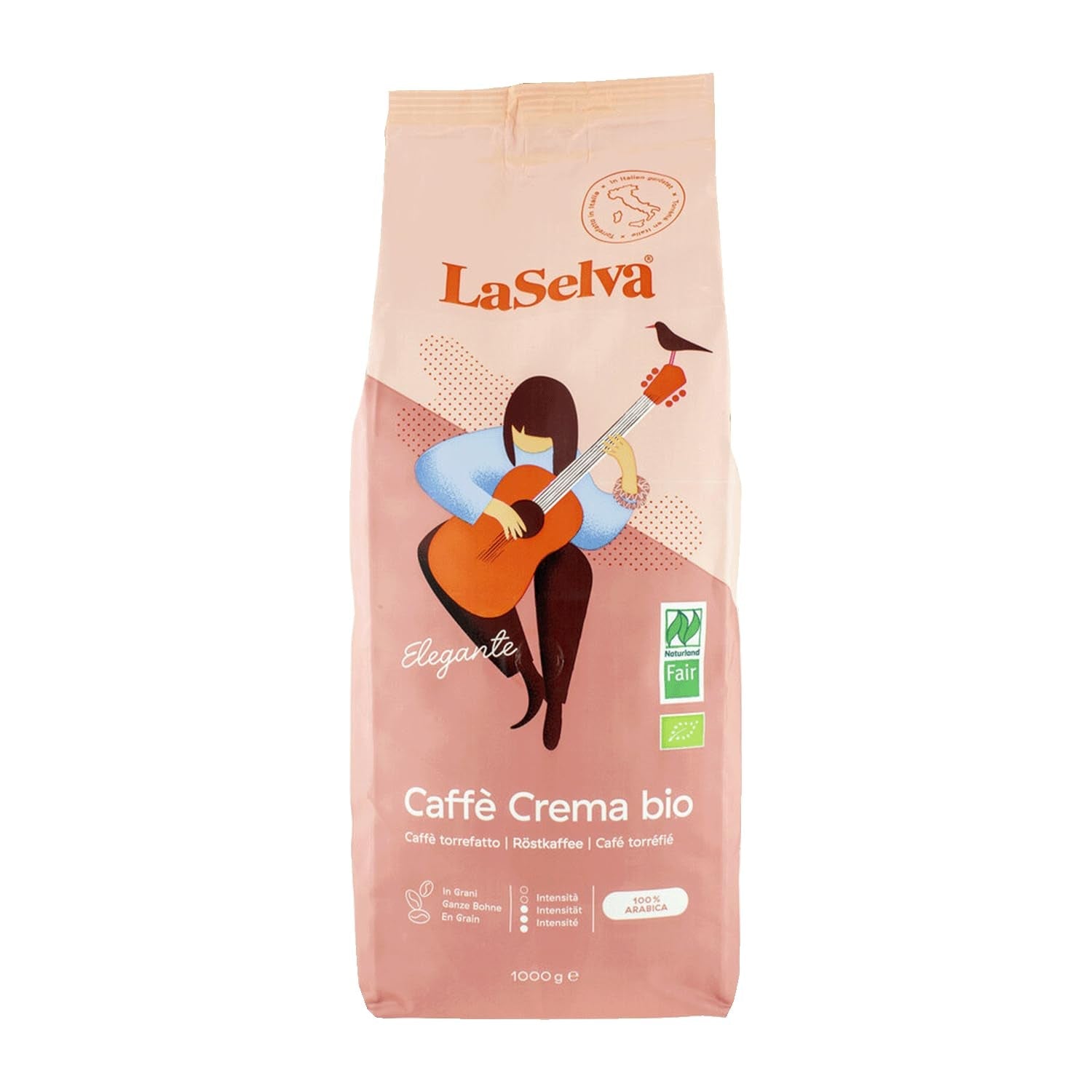 Caffé Crema Elegante café tostado en grano entero, ecológico, 1 kg
