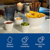 Villeroy & Boch For Me Juego de 2 cuencos para cereales, blanco, aptos para lavavajillas y microondas, cuencos pequeños para 2, cuencos, cuencos para cereales, aperitivos o salsas, plato, porcelana premium