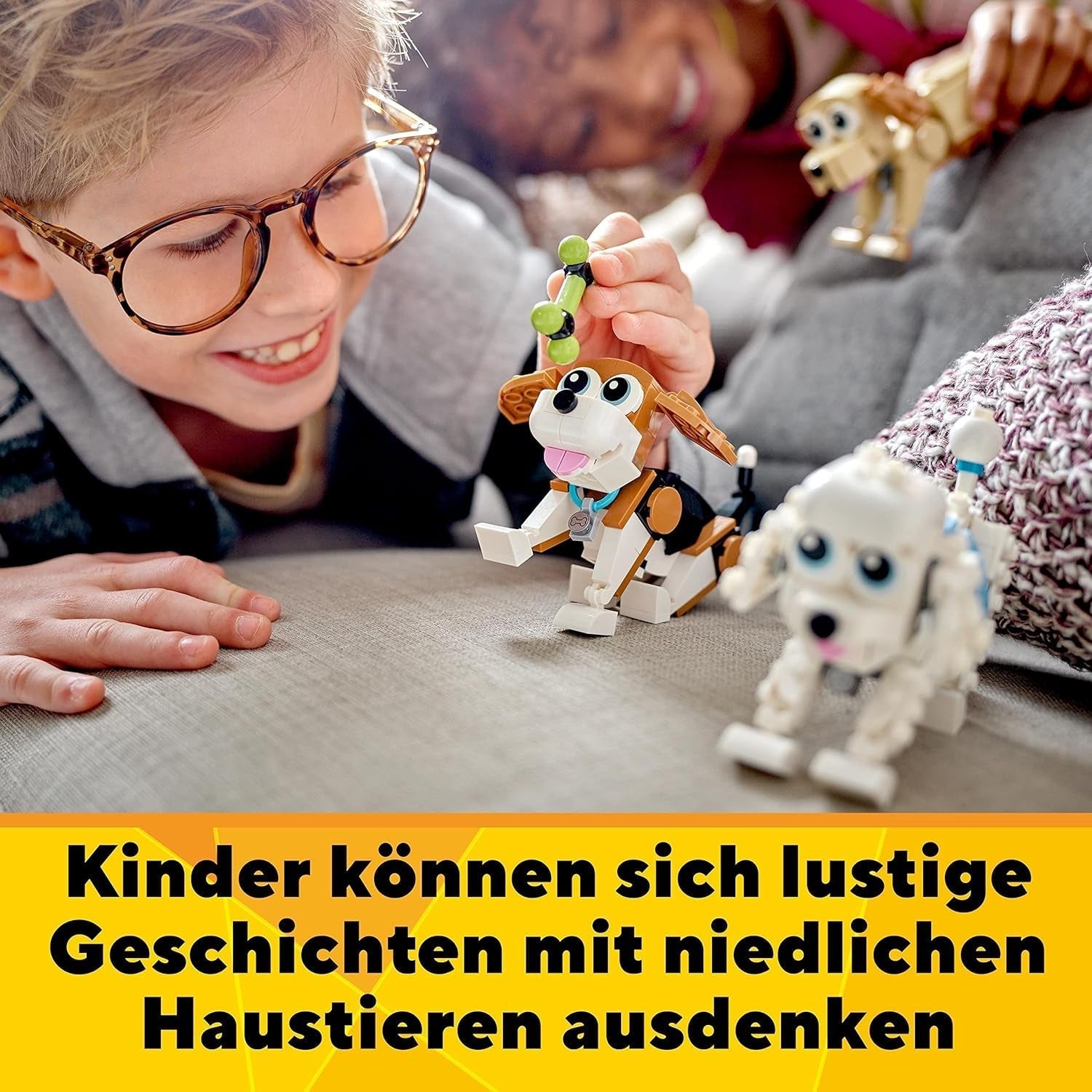 LEGO 31137 Creator Lindo Set de Perros 3 en 1 con Figuras de Animales: Salchicha, Pug, Caniche y más, Juguete para Niños a partir de 7 años, Regalo para los Amantes de los Perros Juegos de Construcción Besuche den LEGO-Store