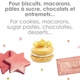 Scrapcooking - Juego de 3 colorantes alimentarios metálicos - Colorante alimentario: oro, oro rosa y rubí - Colorante alimentario comestible para hornear, pasteles, galletas, tartas, chocolate - 4019