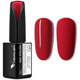 VENALISA Esmalte de uñas UV Coral Orange 15ml Esmalte de uñas en gel para lámpara de uñas UV Modelos de esmalte de uñas en gel de color naranja coral transparente para diseño de uñas DIY