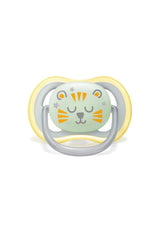 Chupete nocturno Philips AVENT Ultra Air para bebés de más de 18 meses que brilla en la oscuridad, paquete doble Nube/Tigre (modelo SCF376/01)
