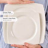 Karaca Jamie Juego de Vajilla Blanca para 12, 52 Piezas - Elegante Vajilla de Porcelana para 12 | Incluye platos, tazas, tazones |