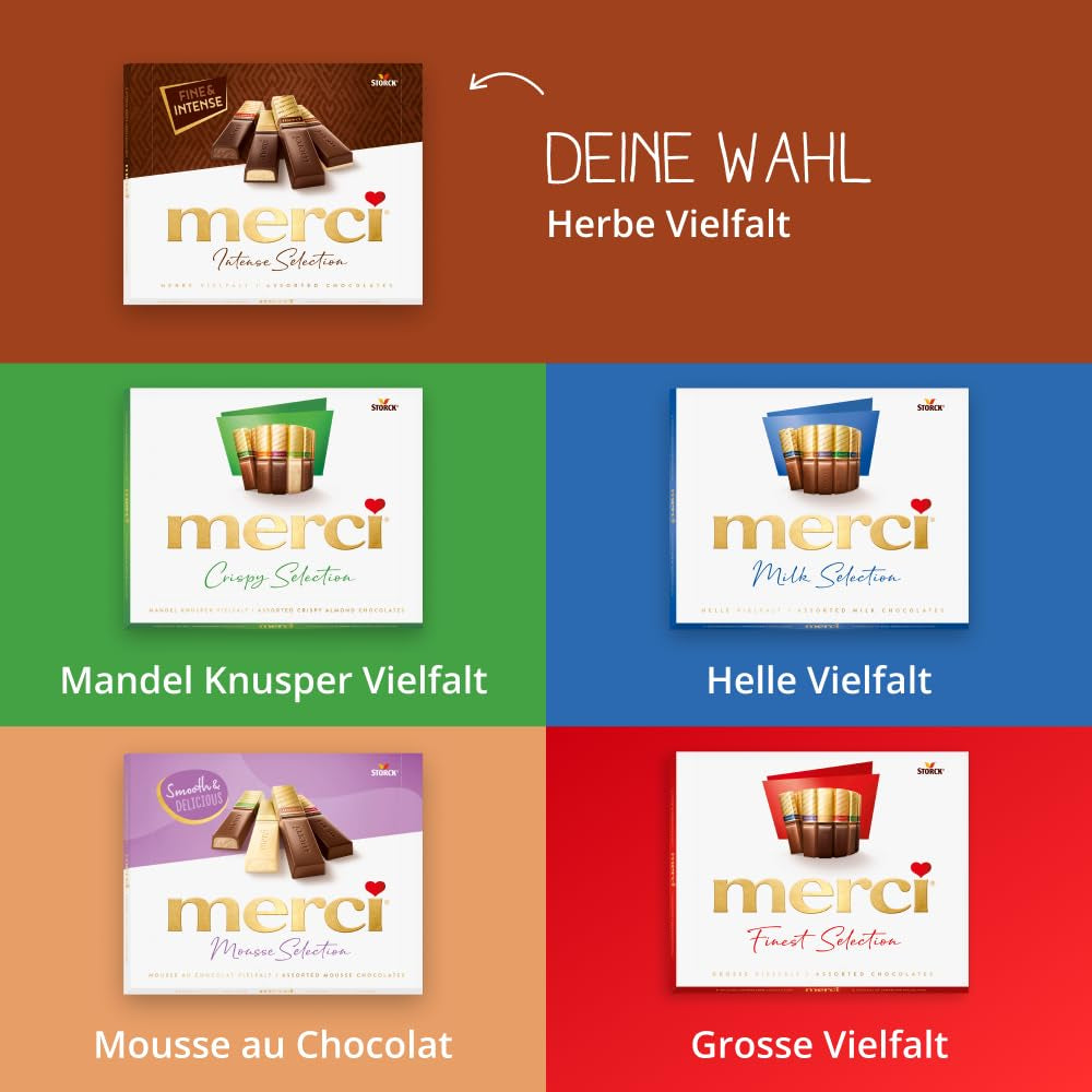 Variedad de chocolate negro Finest Selection – 6 x 250 g – Especialidades refinadas de chocolate negro – Bombones rellenos y sin relleno