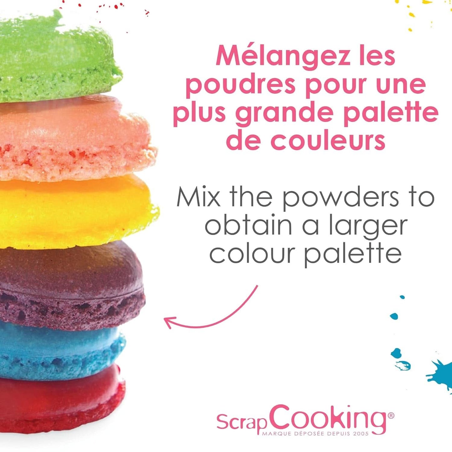 ScrapCooking, Set de 3 colorantes alimentarios en polvo: rojo, amarillo, azul, 3 x 5 gramos Naty Shop
