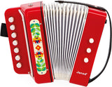 Janod - Acordeón Gioia - Instrumento musical infantil - Juego de roles y educación musical temprana - Con correa - A partir de 3 años, J07654 Jucarii Bebe Naty Shop Título predeterminado