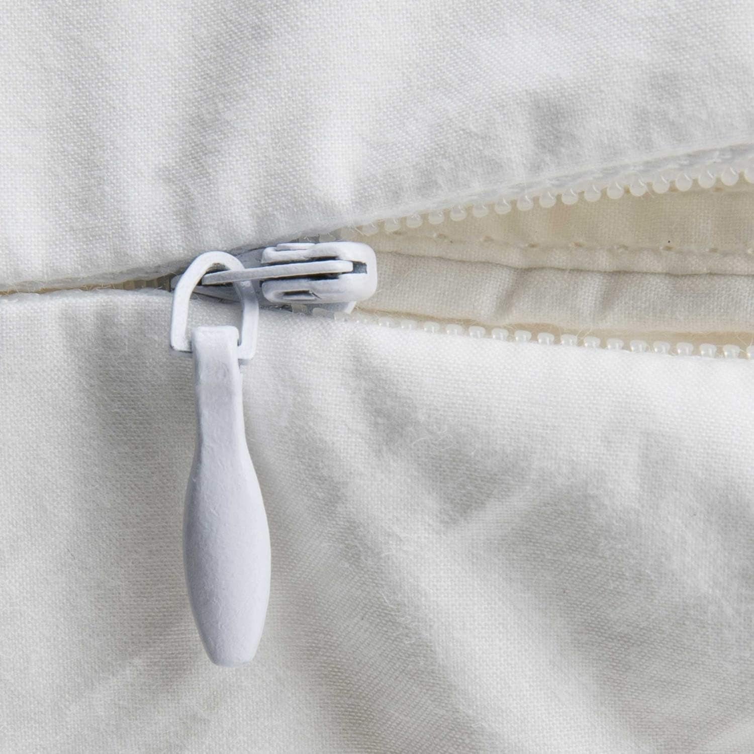 Almohada Genius, algodón, eazzzy 40x80 cm - almohada ortopédica para un sueño reparador, de fibra de leche con aloe vera - apta para alérgicos, con soporte, almohada cervical con certificación Oeko-TEX, blanco, A19202