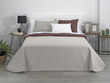 Estoralis | AVA | Colcha boutique reversible | Para todas las estaciones | Color - Beige/Marrón | Para cama de 105 Cm. (200 X 270 Cm. Ancho X Alto) | Edredón acolchado Edredones y colchas Naty Tienda