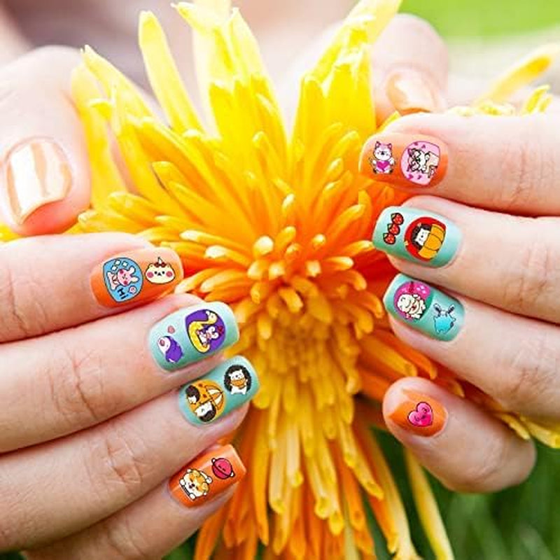 Lindas pegatinas de uñas para niños 20 hojas 3D pegatinas de uñas que brillan en la oscuridad flores coloridas decoraciones de uñas pegatinas autoadhesivas accesorios de decoración DIY