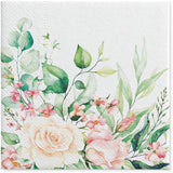 PAW - Servilletas de 3 capas (33 x 33 cm) I 20 piezas I Perfectas para cumpleaños, fiestas, bodas, comuniones y días festivos I Servilletas de papel de colores - Flores, rosas I Color: Momentos florales (Pack de 2)