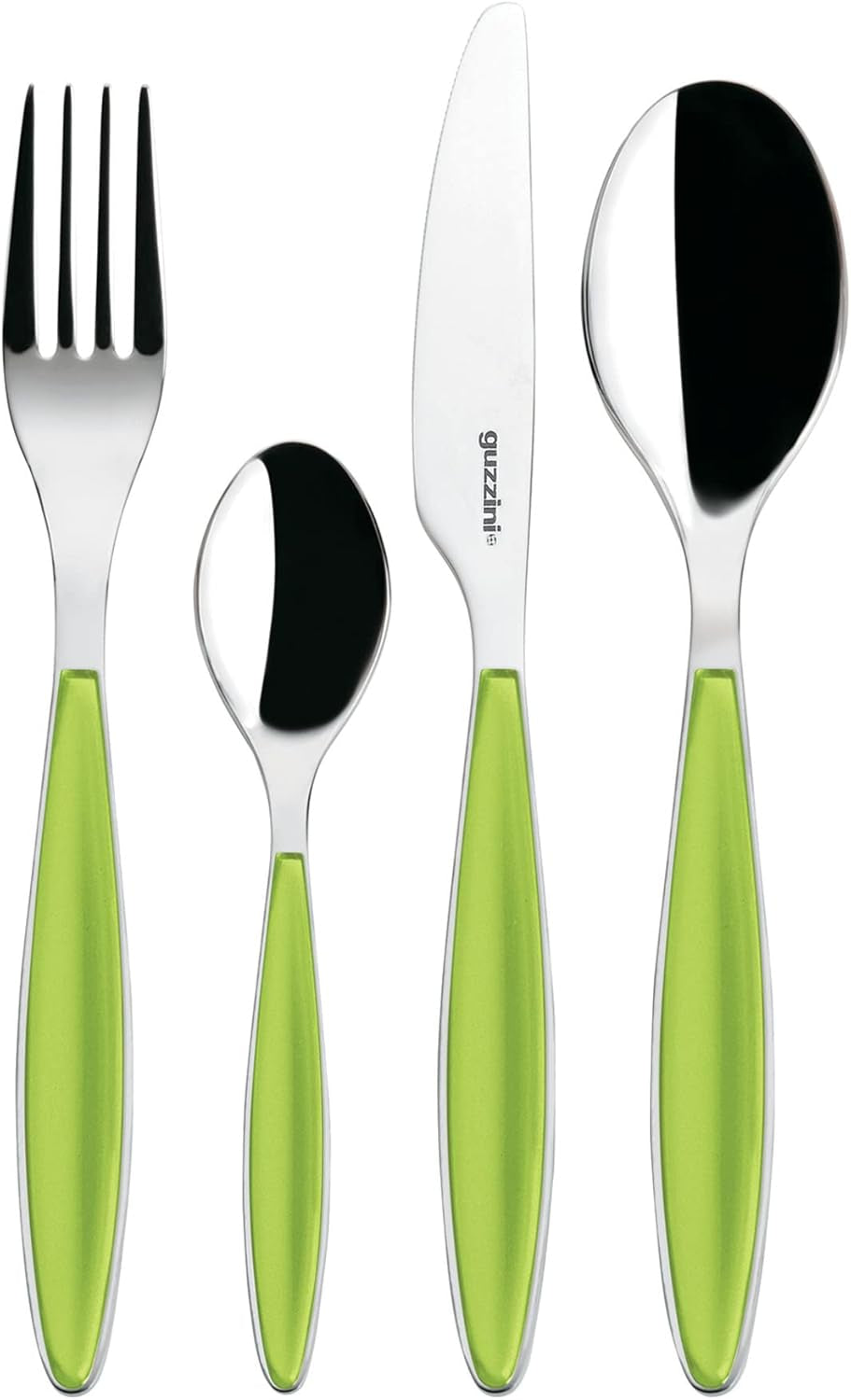Guzzini - Feeling, cubertería 24 piezas - Verde manzana Cocina Naty Shop