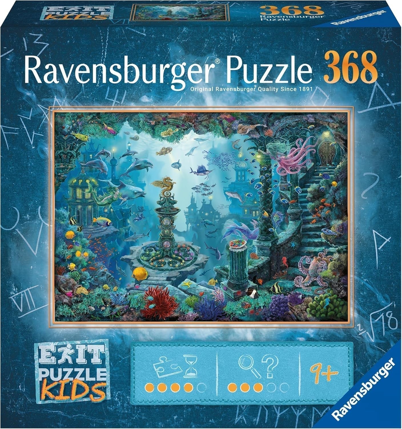 Ravensburger EXIT Puzzle Kids - 13394 En el reino submarino - rompecabezas de 368 piezas para niños mayores de 9 años, rompecabezas infantil Puzzle Naty Shop Título predeterminado