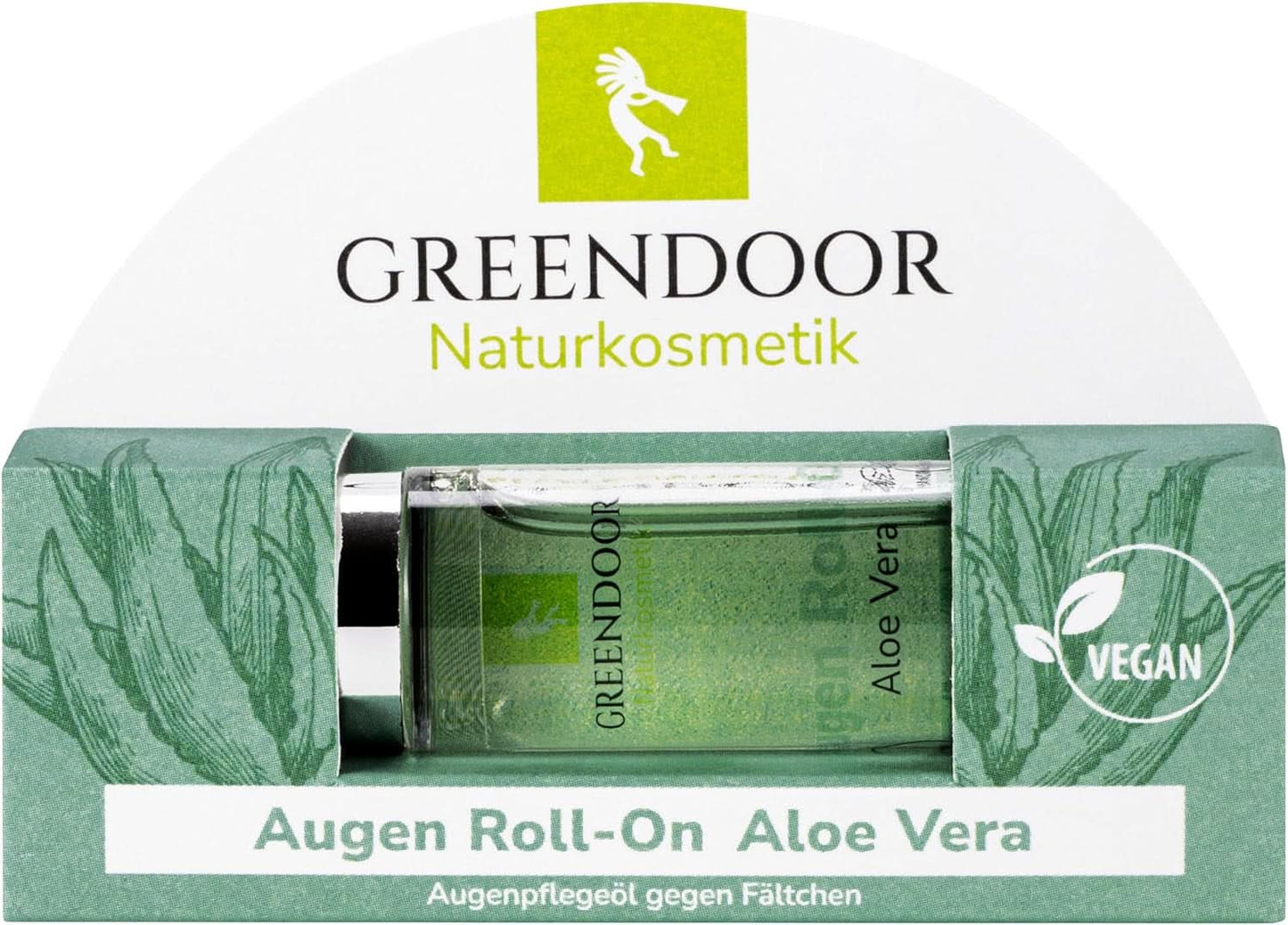 GREENDOOR Eye Roll-On Aloe Vera, sérum natural antiarrugas para ojos, 10 ml Cosmética y Belleza Naty Shop