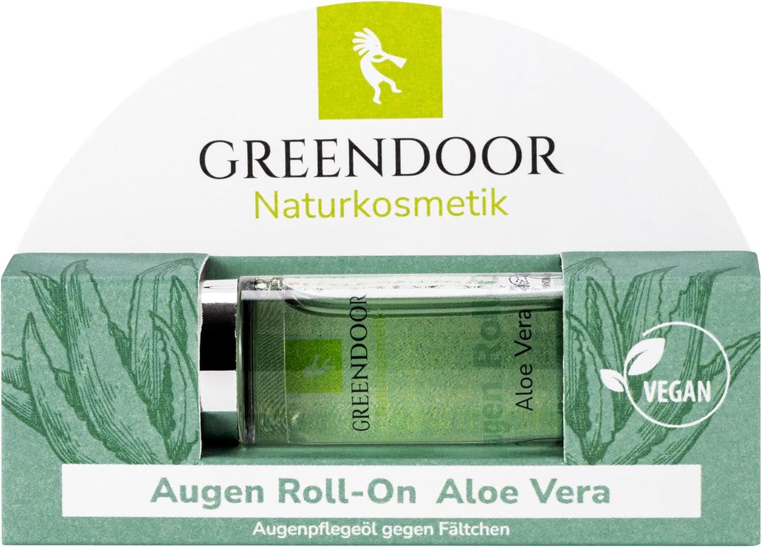 GREENDOOR Eye Roll-On Aloe Vera, sérum natural antiarrugas para ojos, 10 ml Cosmética y Belleza Naty Shop