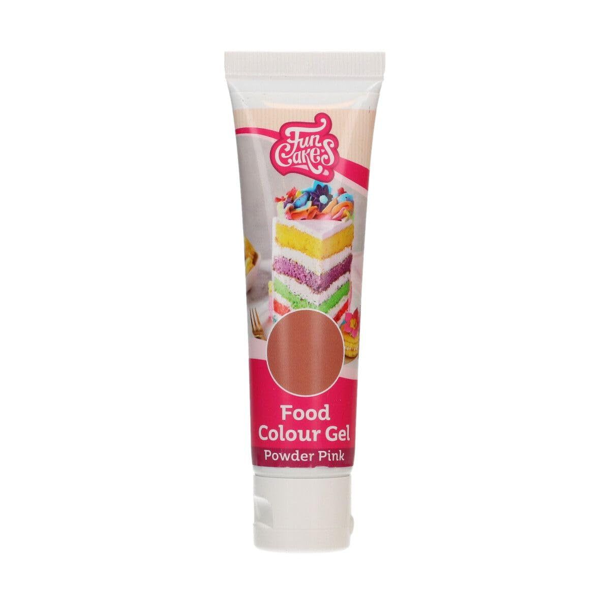 Colorante Alimentario Funcakes Gel Polvo Rosa: Colorante alimentario altamente concentrado para masa, crema, fondant, mazapán, bollería, fácil dosificación, gotas individuales para crear colores vibrantes, Halal, 30 g