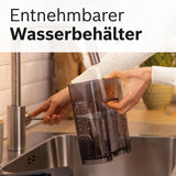 Bosch MyMoment TKA6M273 Cafetera espresso con filtro, jarra térmica de 1 litro, 8-12 tazas, sistema antigoteo, portafiltro giratorio, programa de descalcificación, depósito de agua extraíble, 1200 W, negro mate
