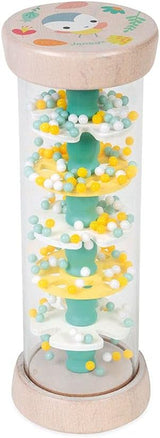 Janod - Rainmaker de madera - Colección Pure - Juguete para bebés y niños pequeños - Desarrollo de la motricidad fina Estimulación visual y acústica - Color a base de agua - A partir de 6 meses, J05193 Baby Toys Naty Shop