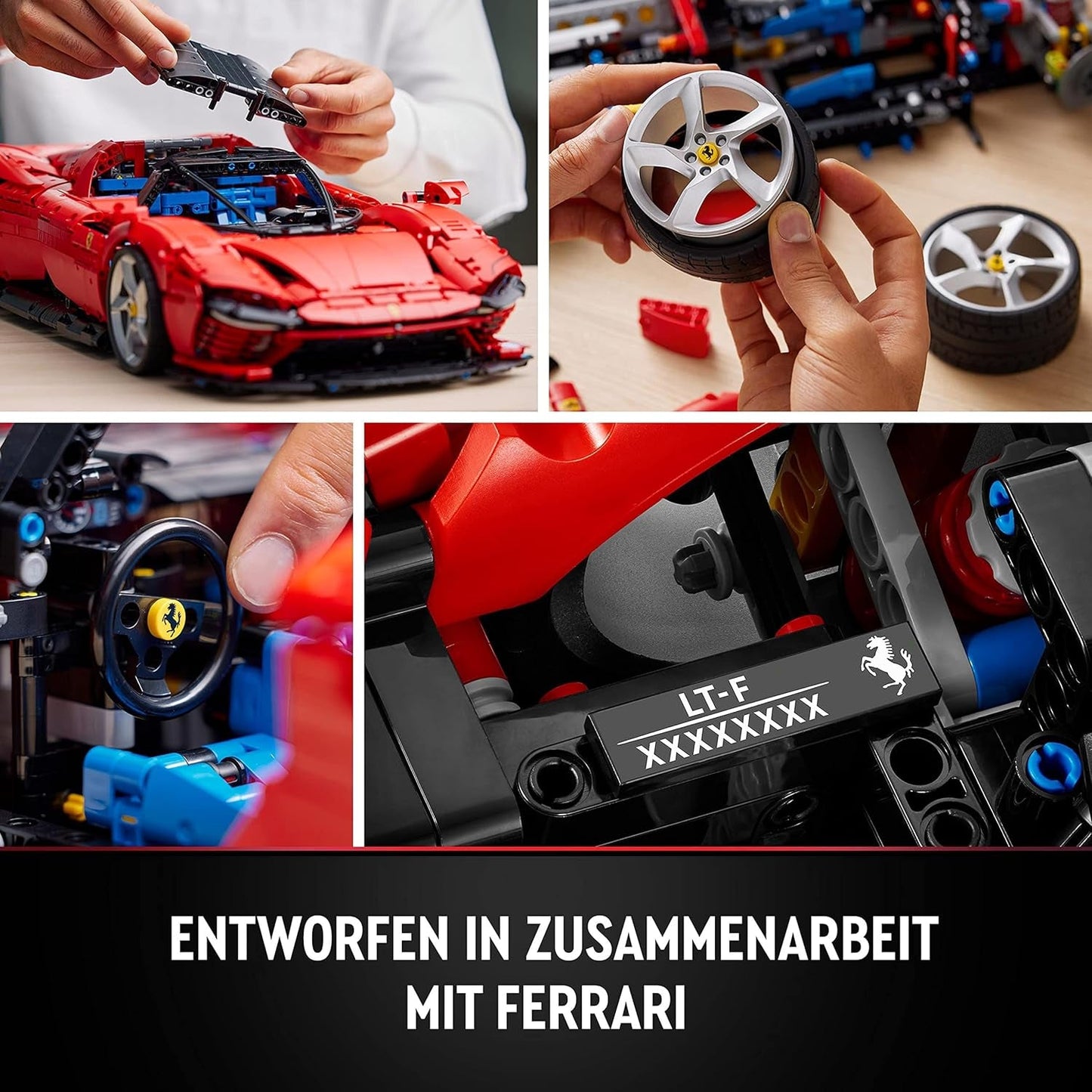 LEGO Technic Ferrari Daytona SP3 Model Kit Escala 1:8, Súper Auto Deportivo Rojo, Modelo de Auto Ampliado Artículo de Coleccionista, Ultimate Car Concept 42143 Juegos de Construcción Ver en LEGO-Store