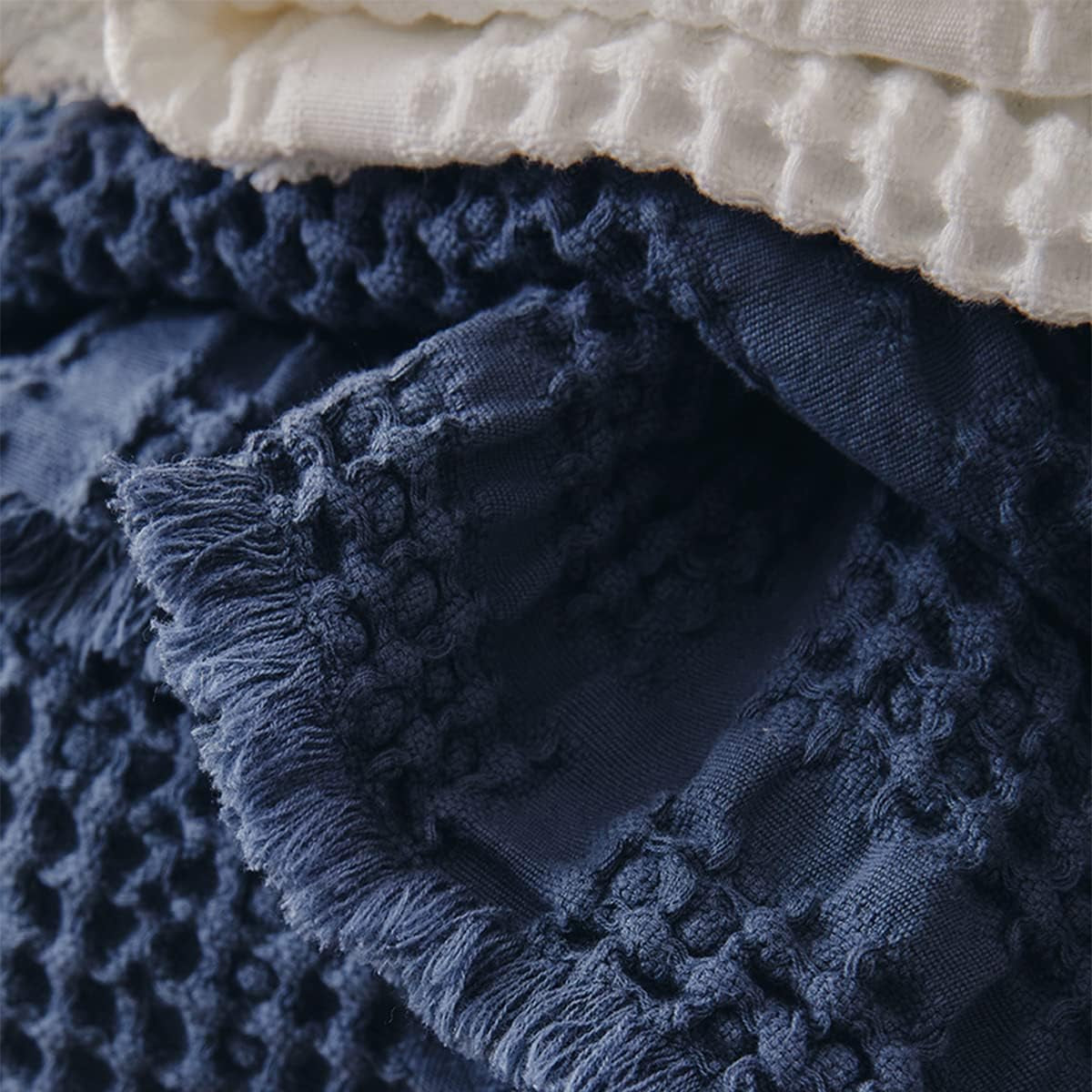 Manta jacquard lisa, algodón, Yogi, 130 X 170 cm Edredones y colchas Naty Shop