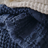 Manta jacquard lisa, algodón, Yogi, 130 X 170 cm Edredones y colchas Naty Shop
