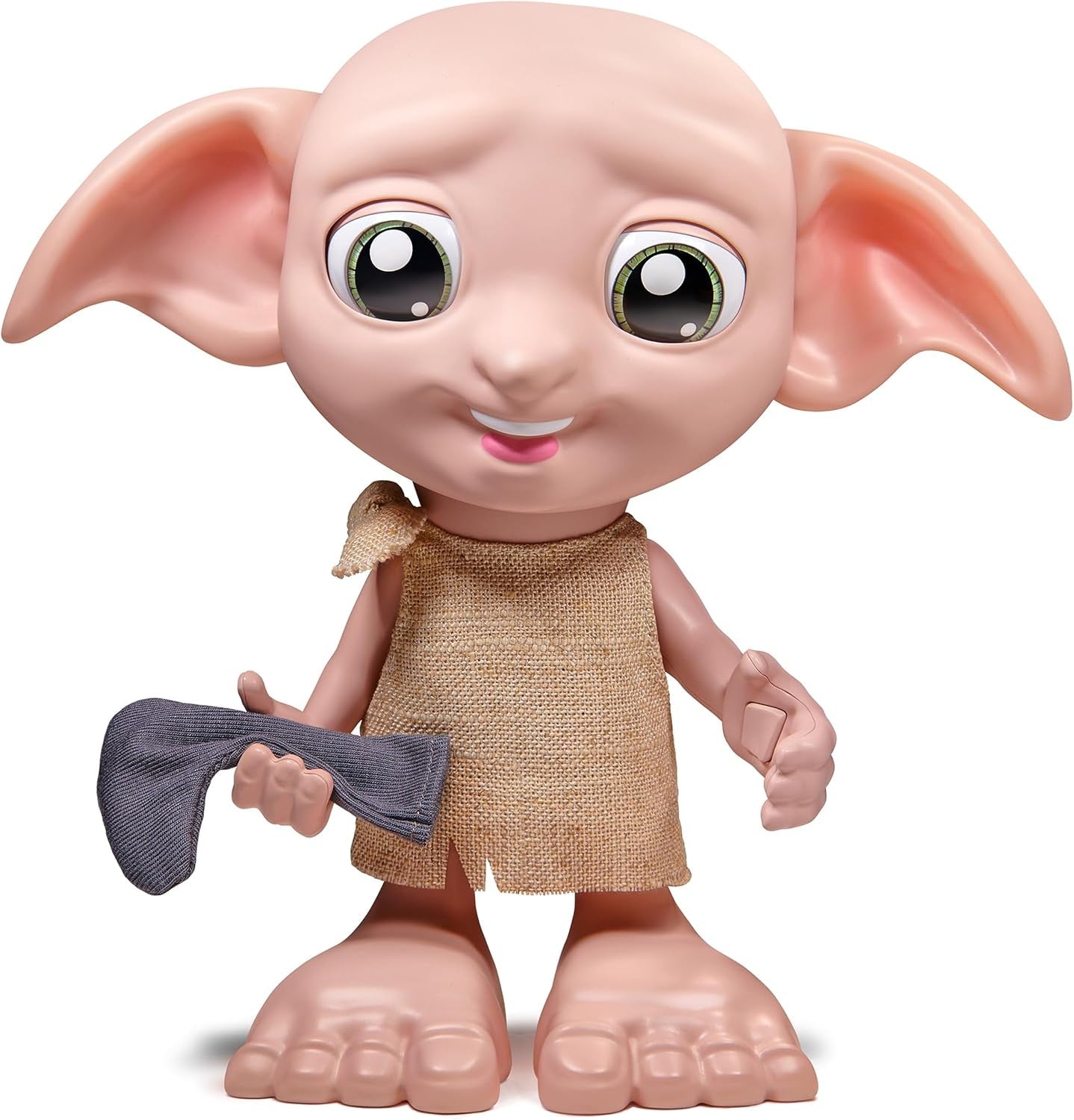 Wizarding World Harry Potter - Muñeco Interactivo Dobby Elfo Doméstico con Más de 30 Sonidos, Frases y Movimientos, Alemán-Italiano, Juguete para 6 años, Fan Article Muñecas Naty Shop