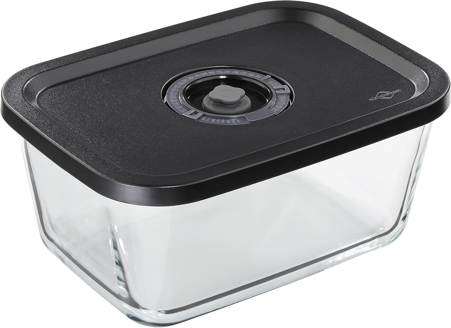 Set de vacío Küchenprofi EASYFRESH | Conjunto de 7 piezas | 1x bomba de vacío eléctrica, 1x vaso de vacío S, M y L, 3x bolsas de vacío 22x21 cm | vidrio de borosilicato, plástico de alta calidad | preparación y conservación Cajas para conservar alimentos Naty Shop Caja al vacío L