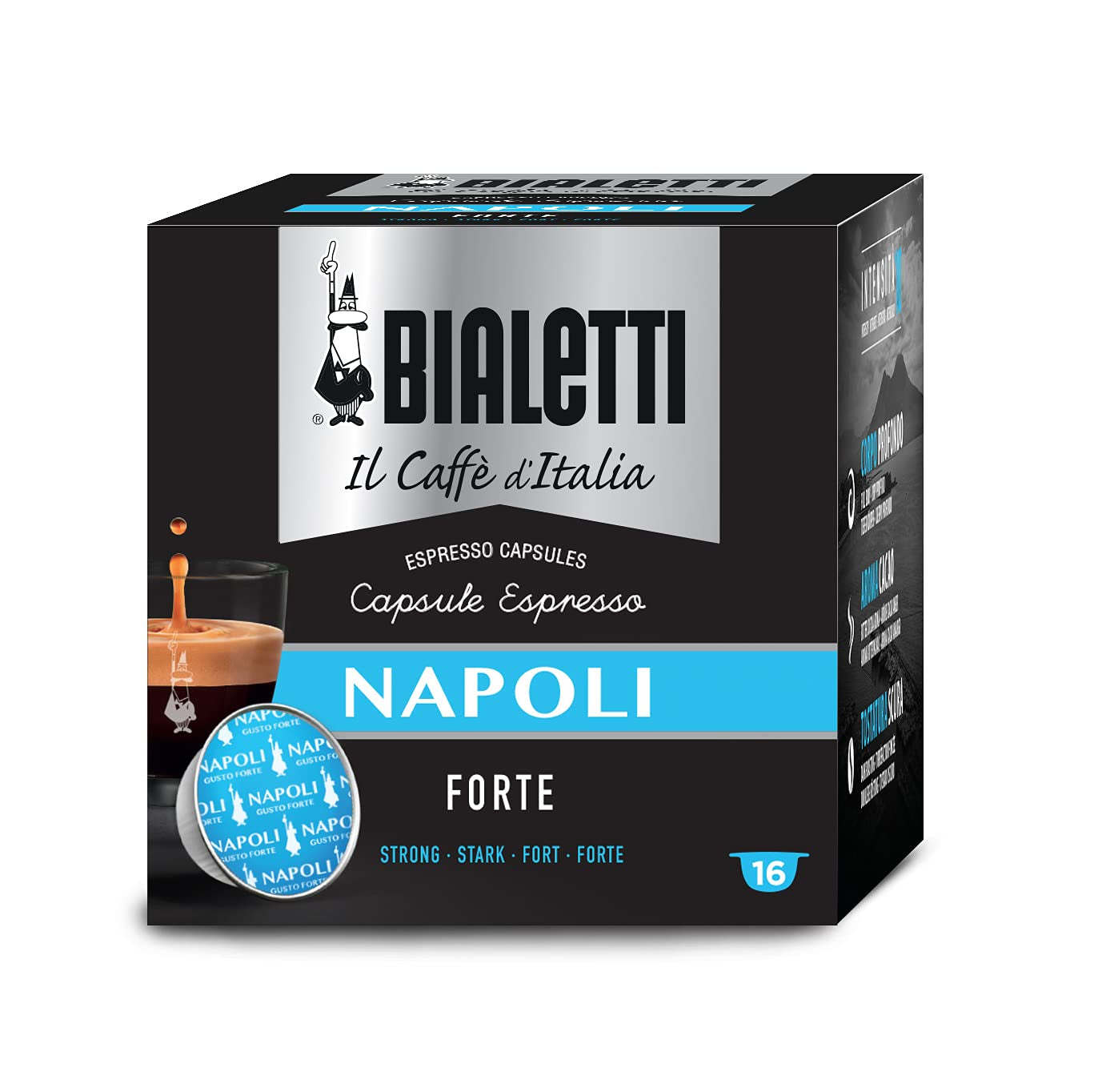 96080093/M Kaffee-Kapseln Napoli, Aluminio, 16 unidades (paquete con 4)