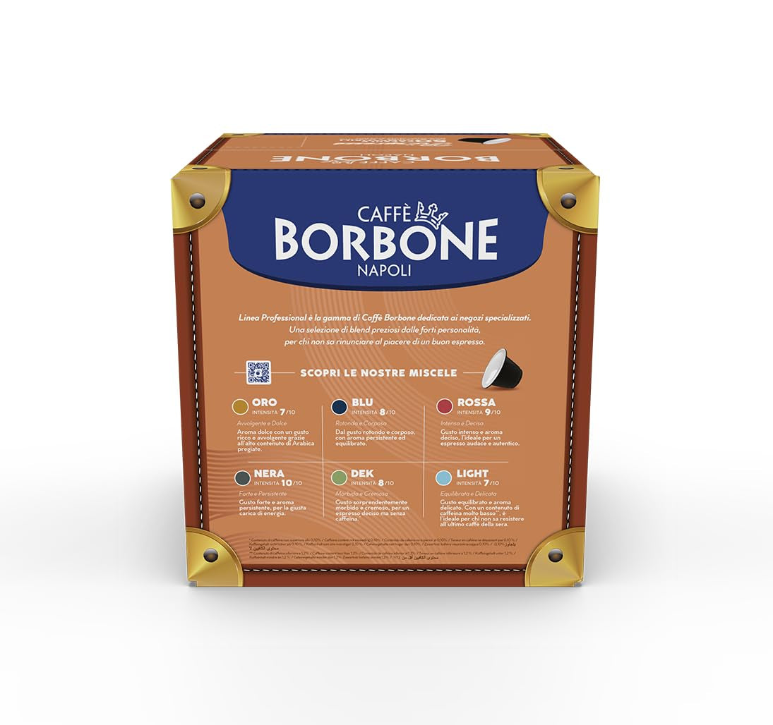 Caffè Borbone Respresso, Rote Kaffeemischung - 50 Kapseln - Compatible con Nespresso®* Haushalts-Espressomaschinen