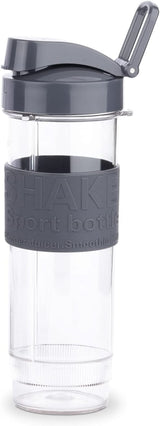 H.Koenig Smoothie Maker SMOO9 - Mini Batidora De Pie - Mini Batidora - 300 Watt - 570 Ml - Edelstahl - 2 Kunststoffflaschen - Bpa-Frei, Grau Kitchen Naty Shop