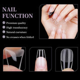 Uñas postizas cortas bailarina 120 Uds pegamento en 12 tamaños uñas artificiales cortas Gel suave cobertura completa puntas de uñas para uñas de Gel cortas S