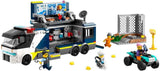 LEGO City Camión de policía con laboratorio, set de policía cuádruple y camión de juguete para niños, regalo para niños y niñas a partir de 7 años, además de 5 minifiguras: 2 policías, 1 científico y 2 ladrones 60418 Juegos de construcción Beuche den LEGO-Store