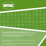 Amig - Enrollador de manguera | para mangueras de 1/2" | máximo 60 m enrollados | con manivela para enrollar fácilmente | polipropileno | naranja y gris