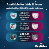 DryNites Pantalones de pijama para niñas de 3 a 5 años 1 paquete (1 x 16 piezas)