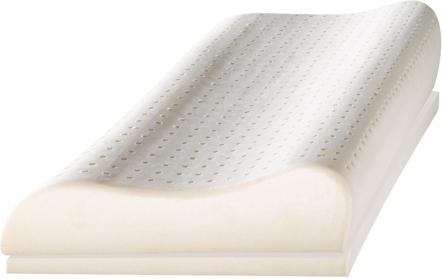 Billerbeck Pillow S20 Latex - Almohada para el cuello en 40 X 80 Cm - Almohada de soporte para el cuello con núcleo de látex suave, almohadas estándar blancas Naty Shop
