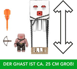 Mattel Minecraft Set De Figuras De Acción, Ghast Con Ataque De Fuego, Luces, Ruido, Arrancador Y Proyectil, Guerrero Piglin, Inspirado En La Película, JFB69 Figuras De Acción Naty Shop