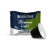 Caffè Borbone Respresso, mezcla de café ligero, 50% Weniger Kaffein als die Blue Mischung - 50 Kapseln - Compatible con Nespresso®* Haushalts-Espressomaschinen