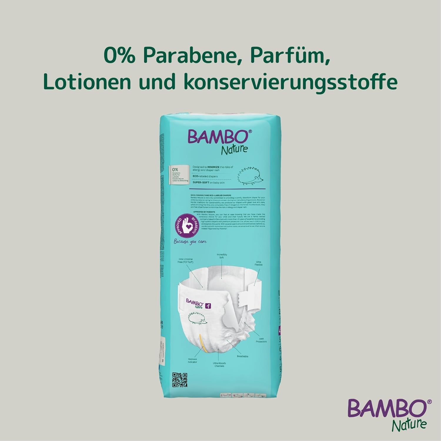 Pañales para bebés Bambo Nature, talla 4 (7-14 kg) - 48 piezas. Pañales Premium con protección mejorada contra fugas | Máxima comodidad y libertad para niños activos | Pañales testados dermatológicamente