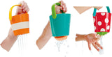 Juego de cubos coloridos Hape | Juguete de baño con rueda hidráulica de tres piezas para niños pequeños, multicolor Jucarii Bebe Naty Shop