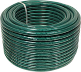 Manguera de jardín Faithfull de 50 m (164 pies) reforzada de 12,7 mm (1/2 pulgada) de diámetro - Tubería de PVC resistente, verde
