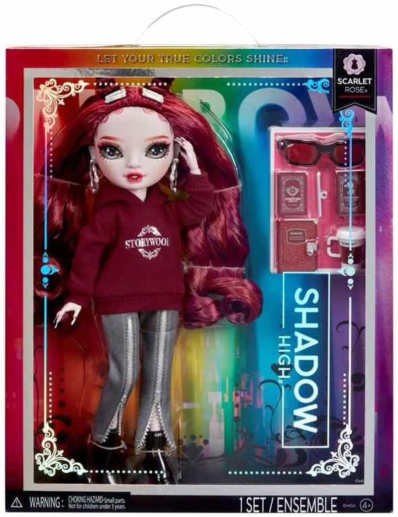 Rainbow High Shadow High Series 3 - Scarlett Rose - Muñeca de moda granate - Conjunto de moda y más de 10 accesorios de juego coloridos - Ideal para coleccionistas y niños de 4 a 12 años