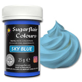 Colorante alimentario Sugarflair Paste Pastel Sky Blue, colorante alimentario para pasta, para fondant y mazapán, colores concentrados Spectral - 25 g